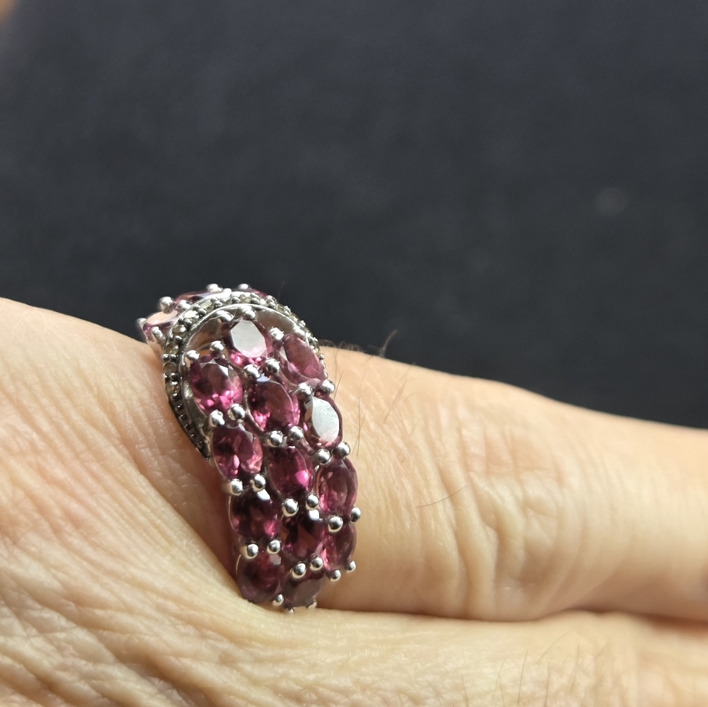 14k Gold Tourmaline and Diamond Ring Sz 7 - Picture 7 of 7